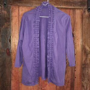 Coldwater Creek Open Front 3/4 Sleeve Cardigan